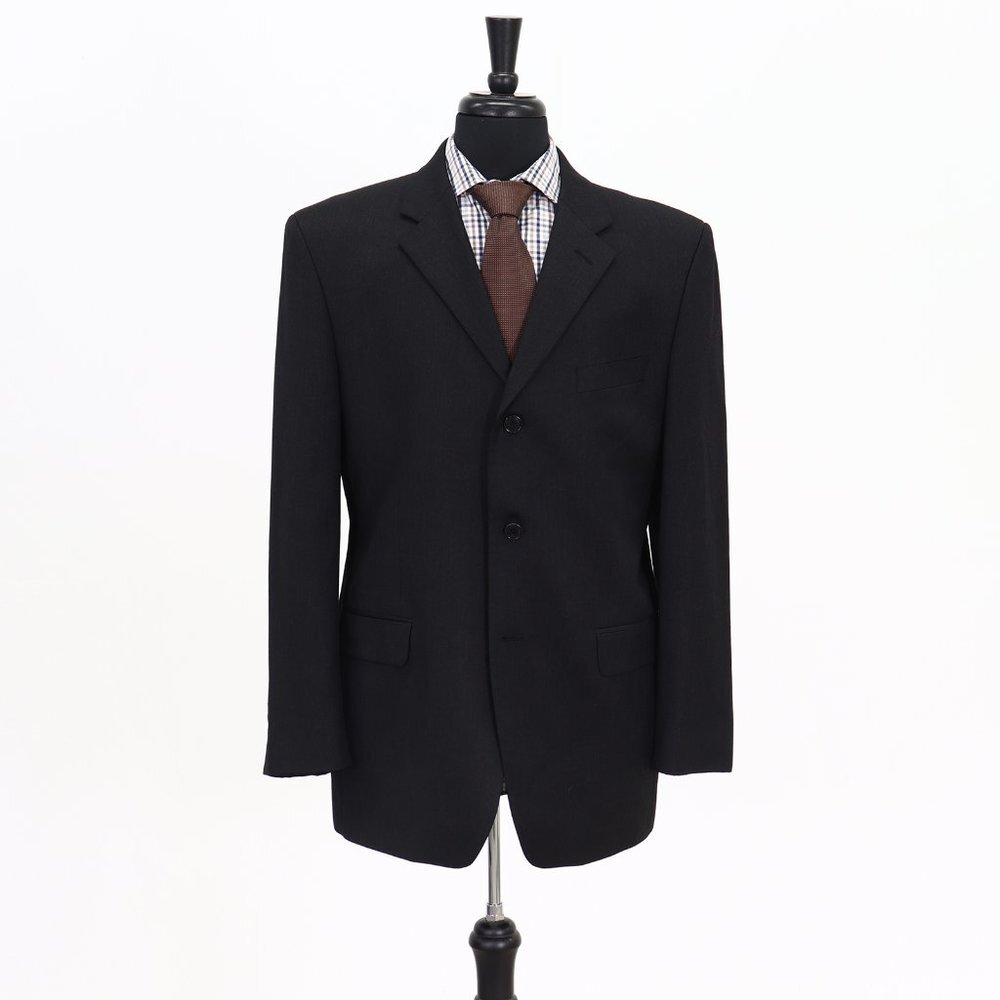Jones New York 42R Gray Solid 3-Button Sport Coat Blazer Jacket B313